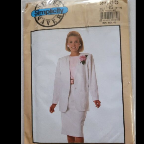Vintage Simplicity 9458 Jacket, Skirt, & Top Suit Pattern Misses 6-14 - Picture 1 of 2